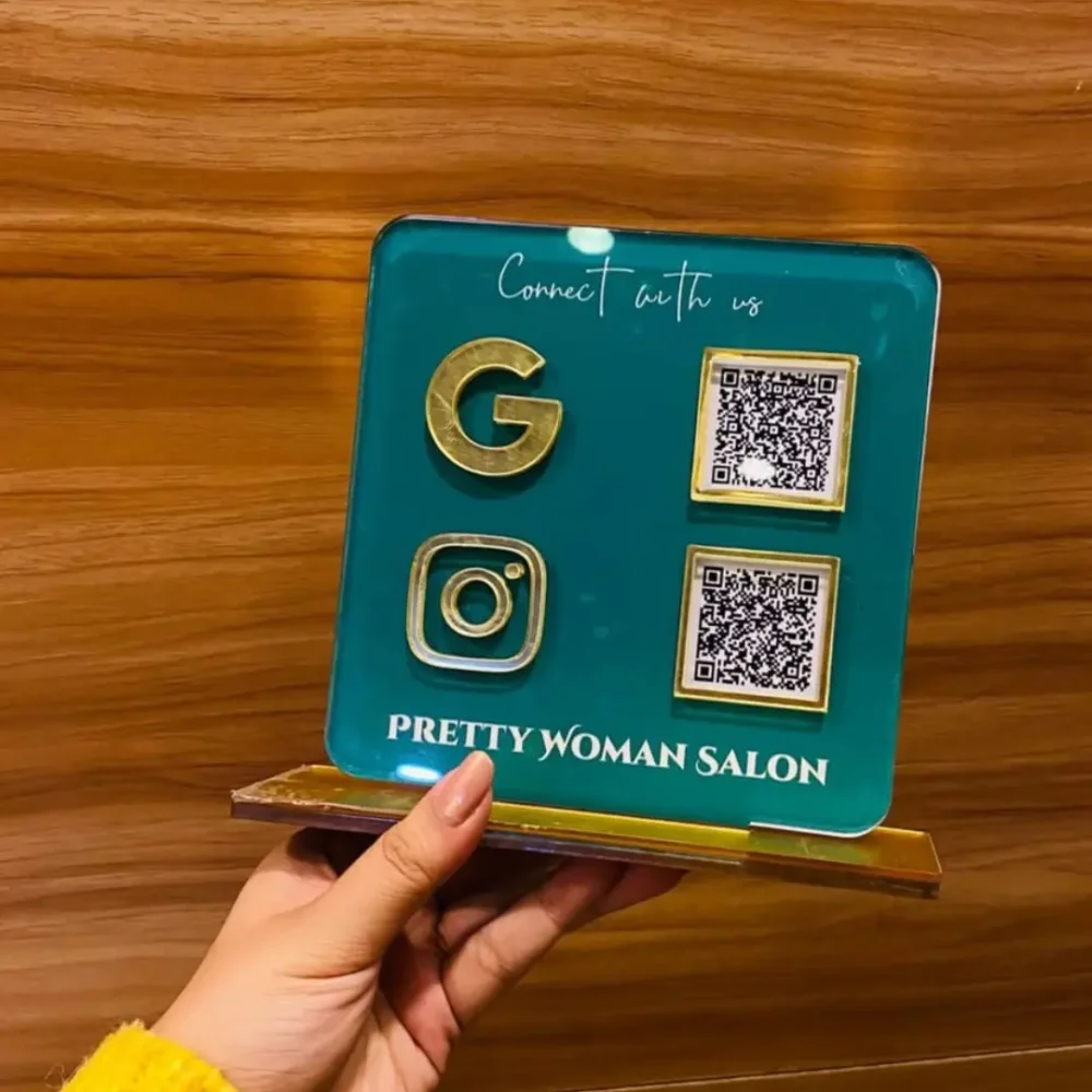 Green Colour 2 QR Stand